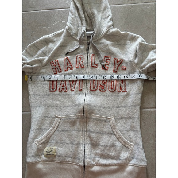 Harley Davidson Sweatshirt Womens Size Small Full Zip‎ Hooded Biker Motorcycle - Picture 8 of 8